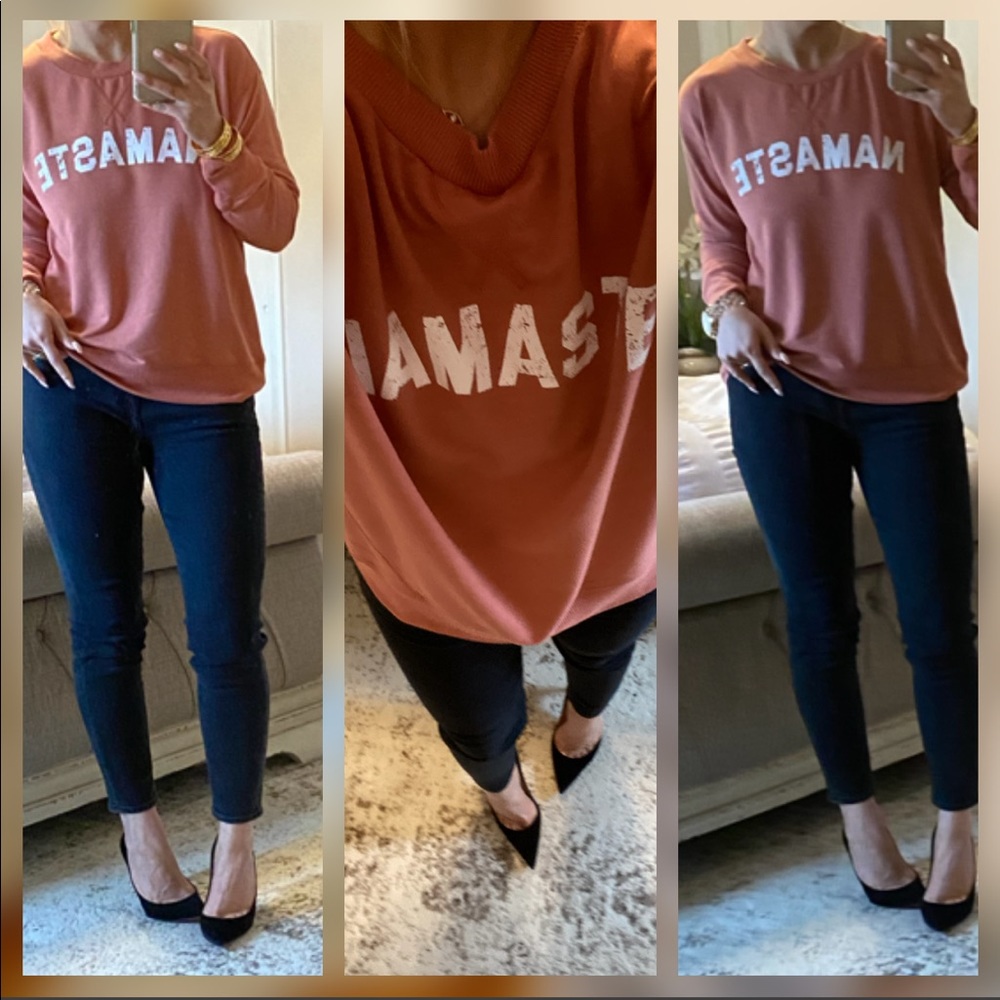 New♥️NAMASTE lounge sweater - Picture 1 of 4